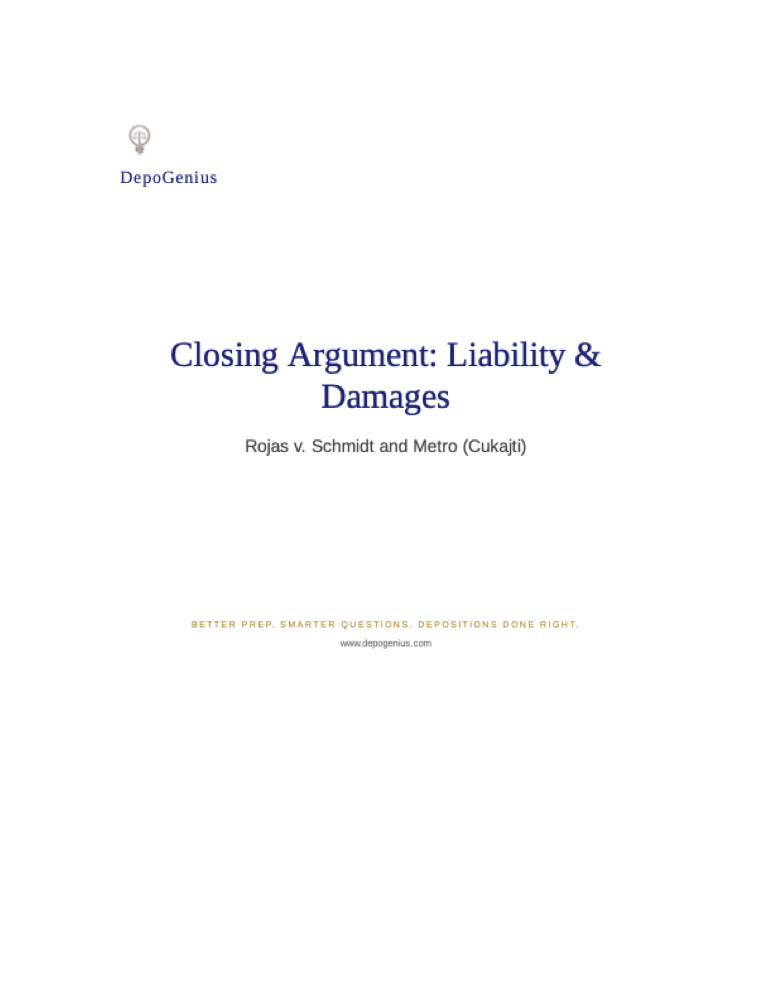 Sample preview: Closing argument framework