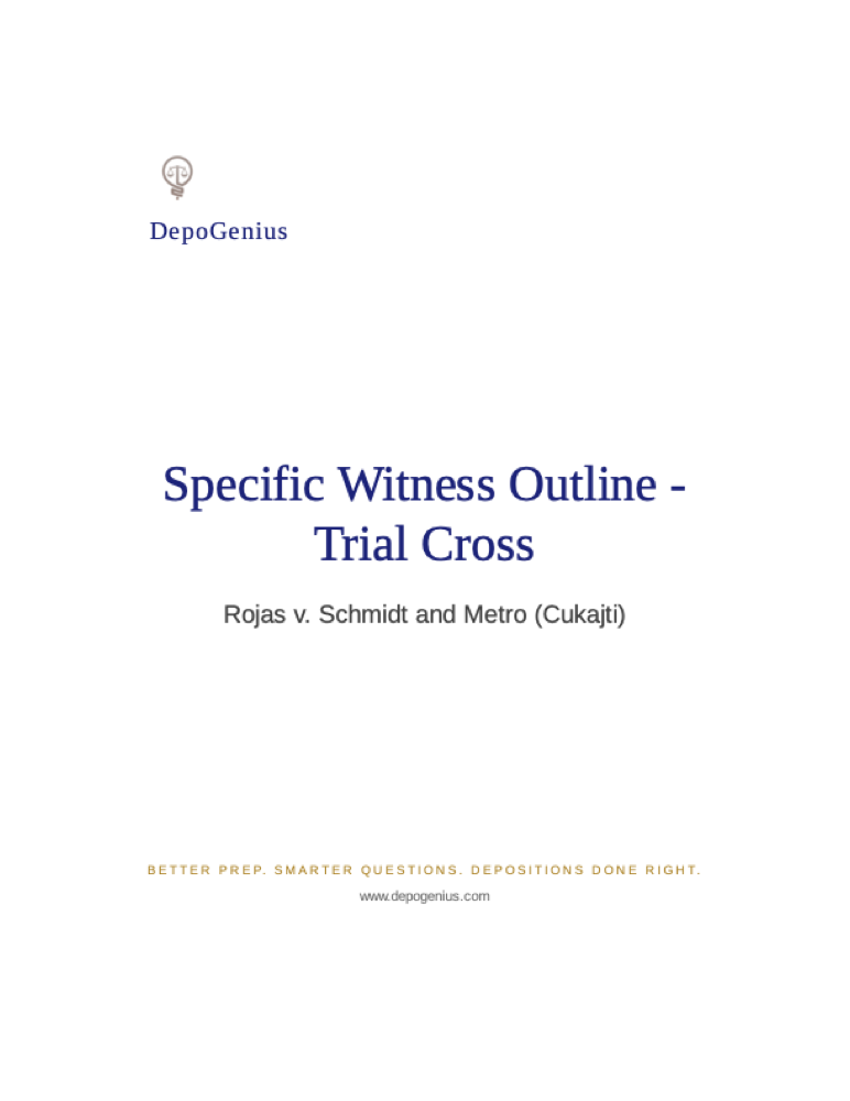 Sample preview: Cross-examination outline